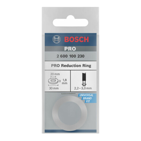Anneau réducteur Bosch pour lames de scie circulaire 30 x 20 x 1,8 mm
