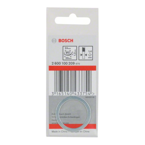 Anneau réducteur Bosch pour lames de scie circulaire 30 x 24 x 1,2 mm