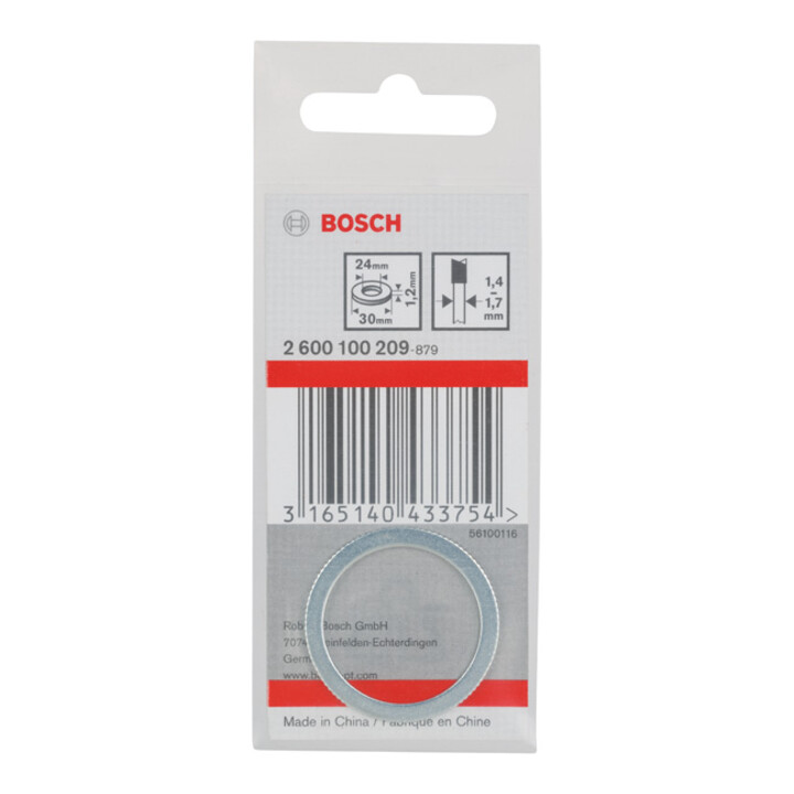 Anneau réducteur Bosch pour lames de scie circulaire 30 x 24 x 1,2 mm