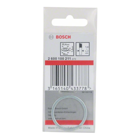 Anneau réducteur Bosch pour lames de scie circulaire 30 x 25,4 x 1,2 mm
