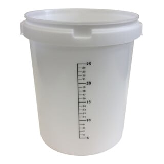 Anrühreimer GRIPLINE-O 30l 25 Liter-Skala weiß