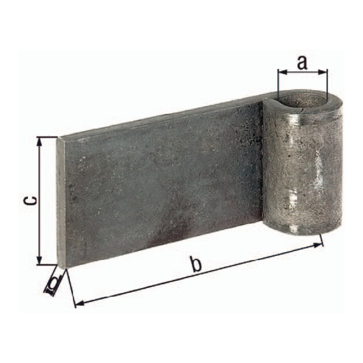 Anschweißband 16x75x45x5mm STA roh GAH
