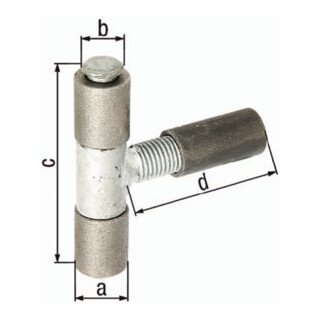 Anschweißband 22x12x87x90mm STA roh GAH