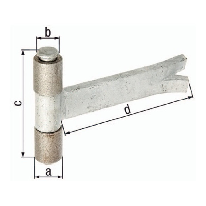 Anschweißband 27x15x90x170mm STA roh GAH