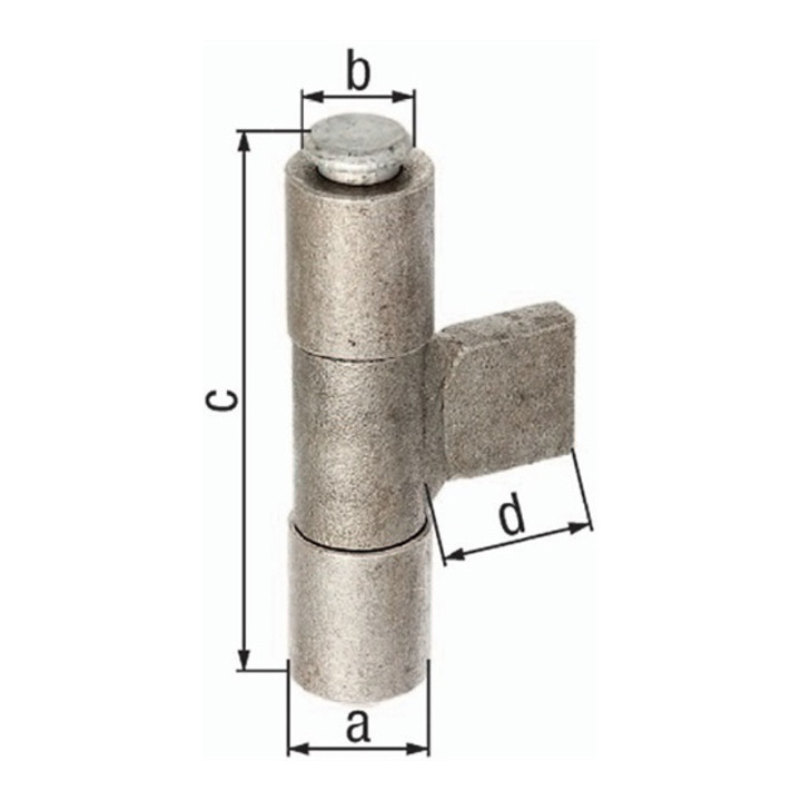 Anschweißband 33x20x98x25mm STA roh GAH