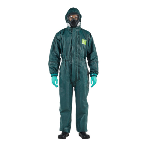 Ansell Combinaison de protection Type 3/4/5 AlphaTec 4000, verte, taille unisexe XL