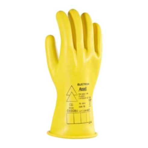 Ansell Elektriker Handschuh-Paar E014Y, 1000 V AC, Handschuhgröße: 9