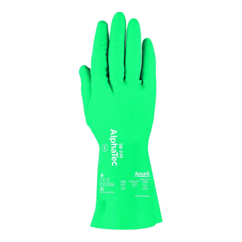 Ansell Gants AlphaTec 58-330, nitrile, vert, taille 8