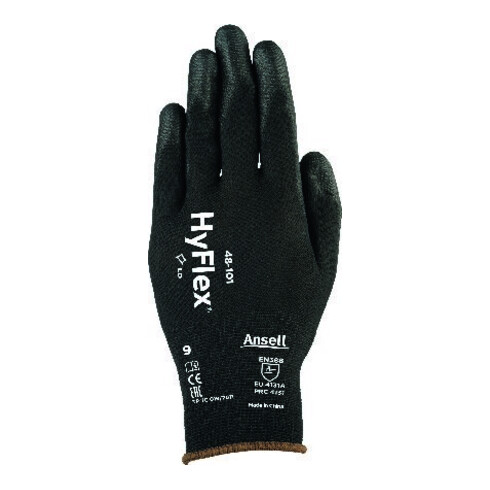 Ansell Gants HyFlex 48-101, noir, Taille 10