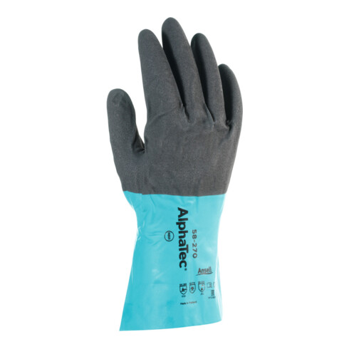 ANSELL Handschoen voor bescherming tegen chemicaliën, paar AlphaTec 58-270, Handschoenmaat: 10