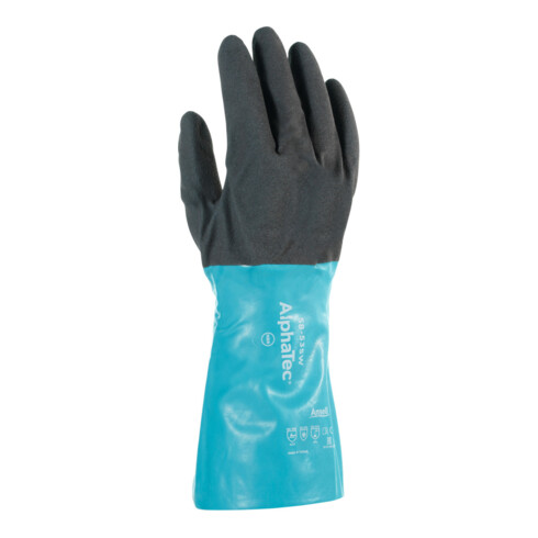 ANSELL Handschoen voor bescherming tegen chemicaliën, paar AlphaTec 58-535W, Handschoenmaat: 10