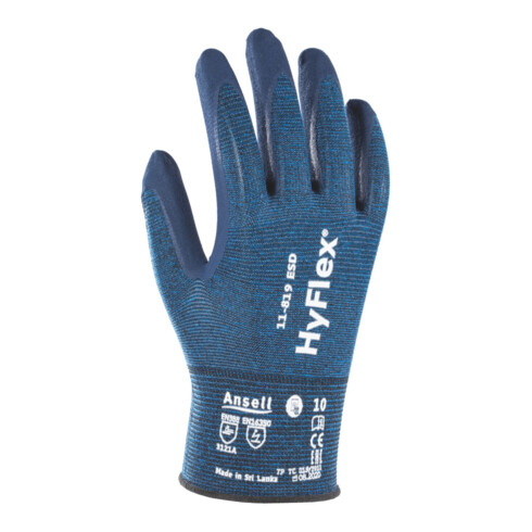 ANSELL Handschoenen, paar HyFlex 11-819 ESD, Handschoenmaat: 10