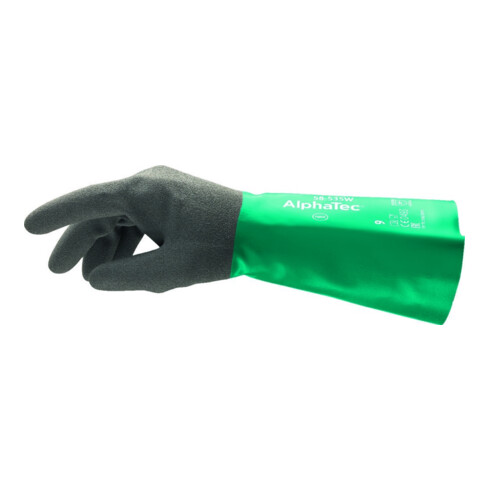 Ansell Handschuhe EN388/374 Kat. III AlphaTec 58-535 Acryl mit Nitril schwarz/weinrot