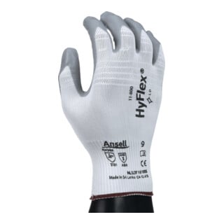 Ansell Nylonhandschuhe mit Nitrilschaum weiß/grau