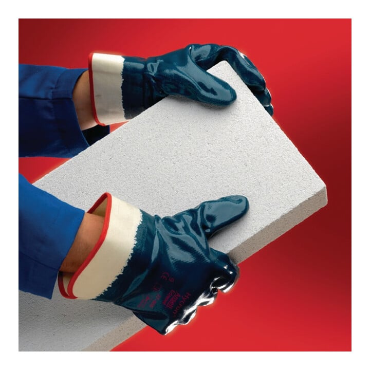 Ansell Handschuhe EN388 Kt. II Hycron 27-805 Gr.11 Baumwoll-Jersey m.Nitril blau