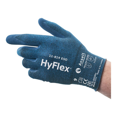 ANSELL Paire de gants HyFlex 11-819 ESD, Taille des gants: 10