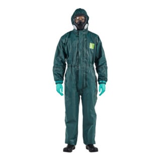 Ansell Schutzoverall Typ 3/4/5 AlphaTec 4000, grün, Unisex-Größe: 2XL