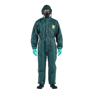 ANSELL Tuta da lavoro tipo 3/4/5 AlphaTec 4000, verde, Tg. Unisex: 2XL