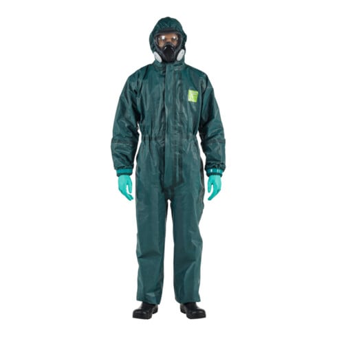 ANSELL Tuta da lavoro tipo 3/4/5 AlphaTec 4000, verde, Tg. Unisex: 2XL