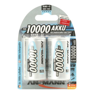 Ansmann accucel Mono 10000mAh 1.2V NiMH  Blister