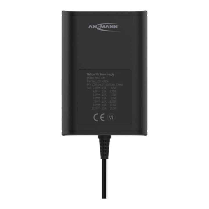 ANSMANN Alimentation APS 1500 3-12VDC câble 1,8 m universelle