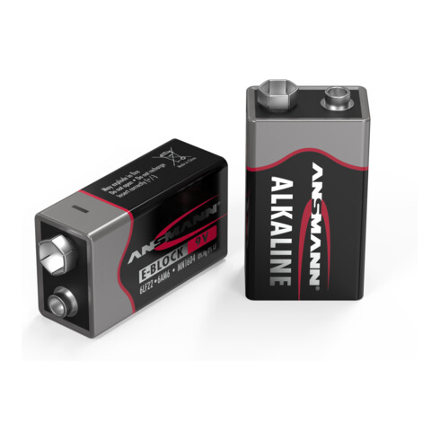 Ansmann Alkaline batterijblok E / 6LR61 2st krimpfolie