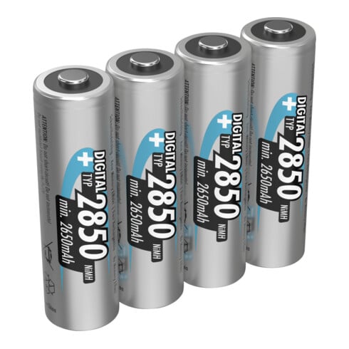 Ansmann Digital NiMH batterie rechargeable Mignon AA type 2850, 2650 mAh, blister de 4