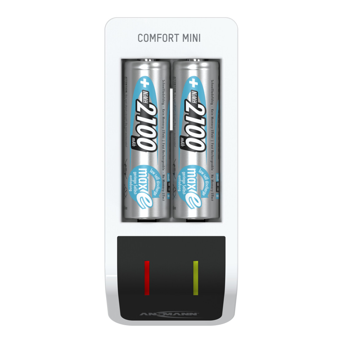 Ansmann Snellader Comfort Mini + 2× AA, 2100mAh