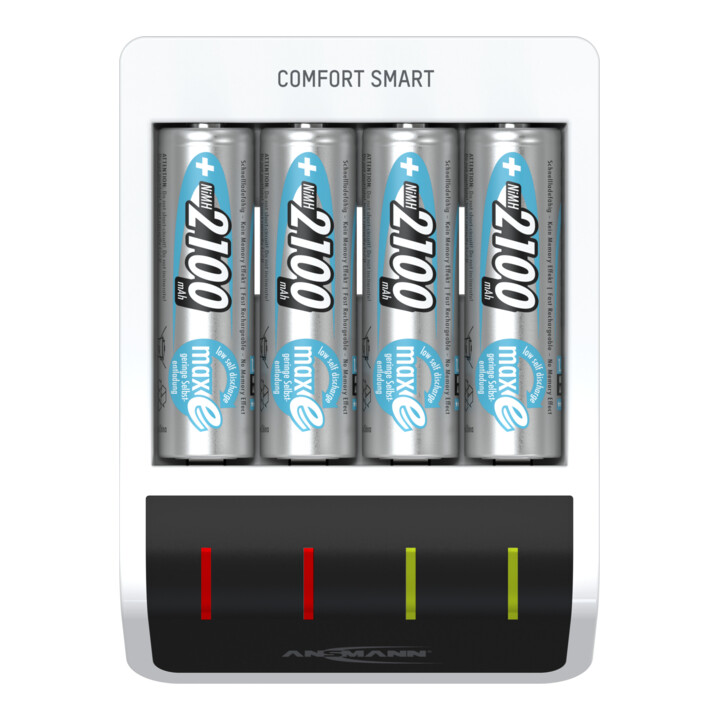 Ansmann Snellader Comfort Smart + 4× AA, 2100mAh