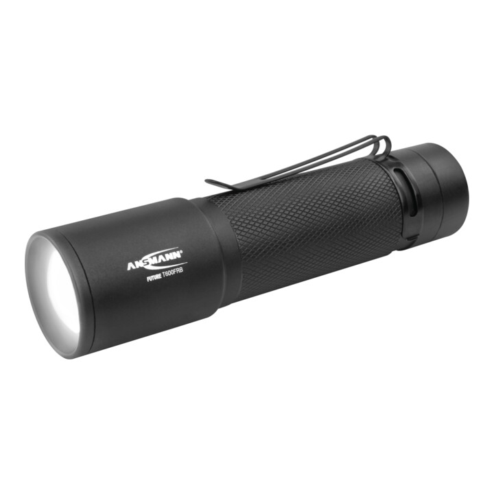 Ansmann Taschenlampe mit Akku oder Batterie betrieb + Gürtelclip T600FRB