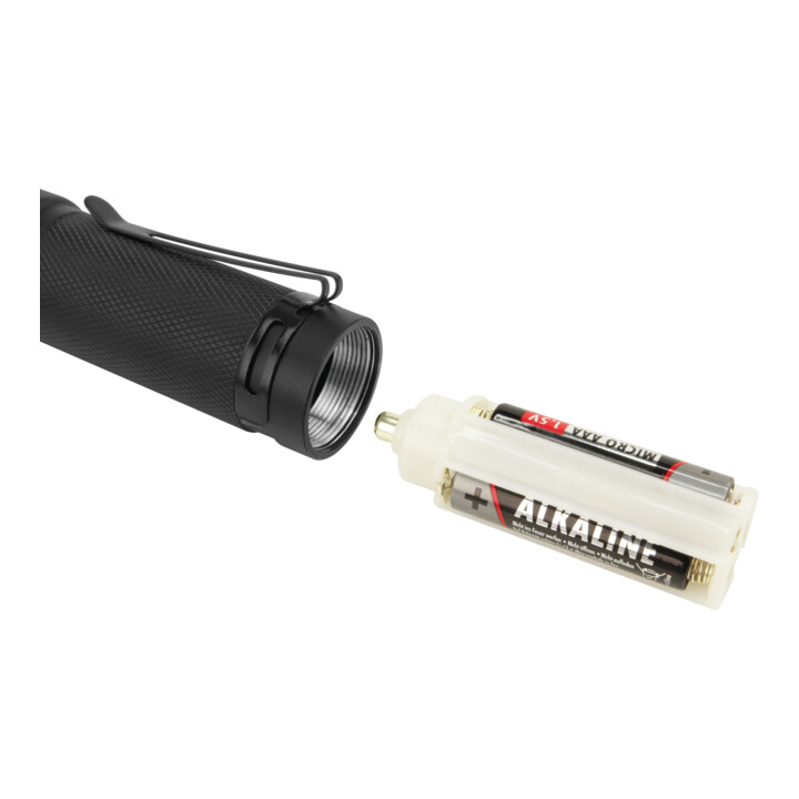 Ansmann Taschenlampe mit Akku oder Batterie betrieb + Gürtelclip T600FRB
