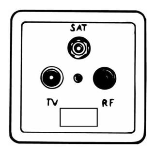 Antennensteckdose UP, TV/RF/SAT VISION arktis