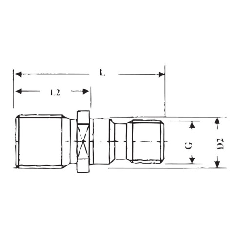 Anzugsbolzen couvercle SK40-M16 S20x2