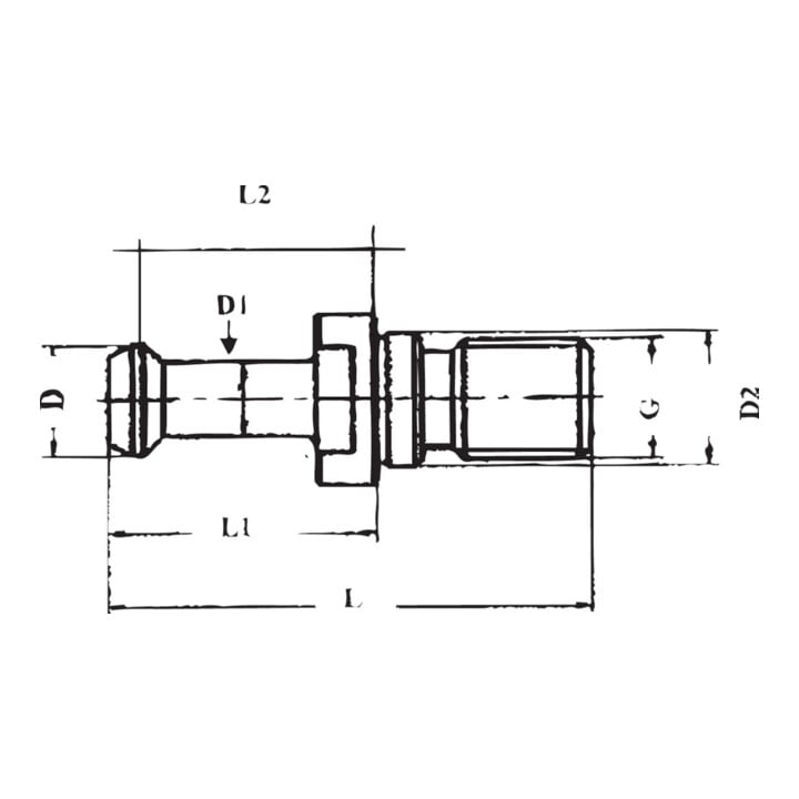 Anzugsbolzen JISB6339 BT40 45G.