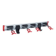 Appareil avec 4 supports et 2 crochets, emballé sur carte, aluminium