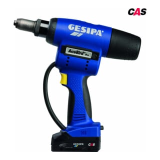 Appareil de pose de rivets aveugles sans fil  Gesipa AccuBird Pro avec batterie 18V et chargeur dans L-Boxx