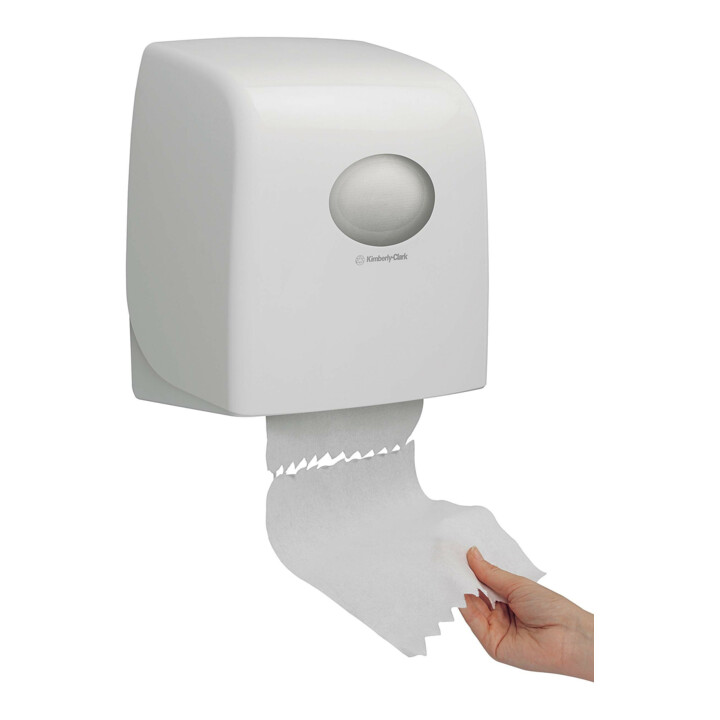 Aquarius Slimroll Handtuchspender, Weiß, 1 x weißer Handtuchrollen-Spender