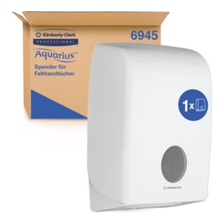 Aquarius Spender für Papierhandtücher, 1 x Papierhandtuchspender, weiß