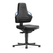 Arbeitsdrehstuhl Nexxit Gleiter Kunstlederpolster schwarz Griff blau 450-600mm-1
