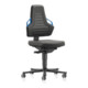 Arbeitsdrehstuhl Nexxit Rl.Supertec-Gewebe schwarz Griff blau 450-600mm BIMOS-1