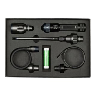 Arbeitslampen Satz mit 2 Akkus Multi Light LED mit verschiedene Adapter 2 x Akku