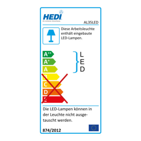 Arbeitsleuchte HEDI LEDCube, blau/schwarz, 35 Watt, IP44