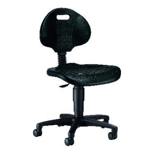 Arbeitsstuhl TEC 20 Siège mousse PU noir Hauteur d'assise 420-550 mm avec roulettes
