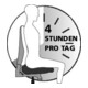 Arbeitsstuhl TEC 20 Siège mousse PU noir Hauteur d'assise 420-550 mm avec roulettes-3