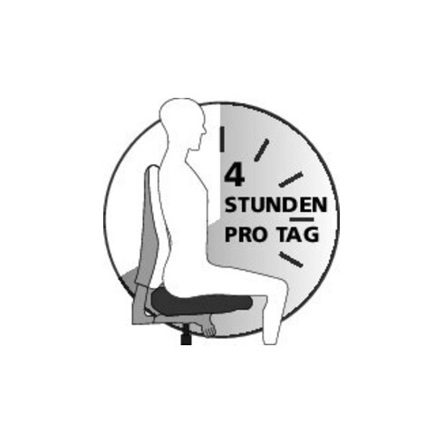 Arbeitsstuhl TEC 20 Siège mousse PU noir Hauteur d'assise 420-550 mm avec roulettes