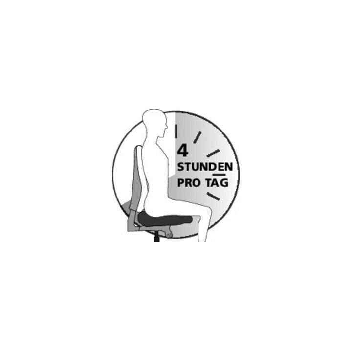 Arbeitsstuhl TEC 20 Sitz PU-Schaum schwarz Sitzhöhe 420-550 mm mit Rollen