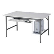 Arbeitstisch B1500xT1000xH800-850mm Arbeitsplatte Melamin Gestell anthr-metallic-4