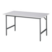 Arbeitstisch B1500xT800xH800-850mm Arbeitsplatte Melamin Gestell anthr.-metallic-1
