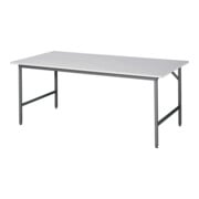 Arbeitstisch B2000xT1000xH800-850mm Arbeitsplatte Melamin Gestell anthr-metallic-1