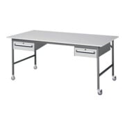 Arbeitstisch B2000xT1000xH800-850mm Arbeitsplatte Melamin Gestell anthr-metallic-4